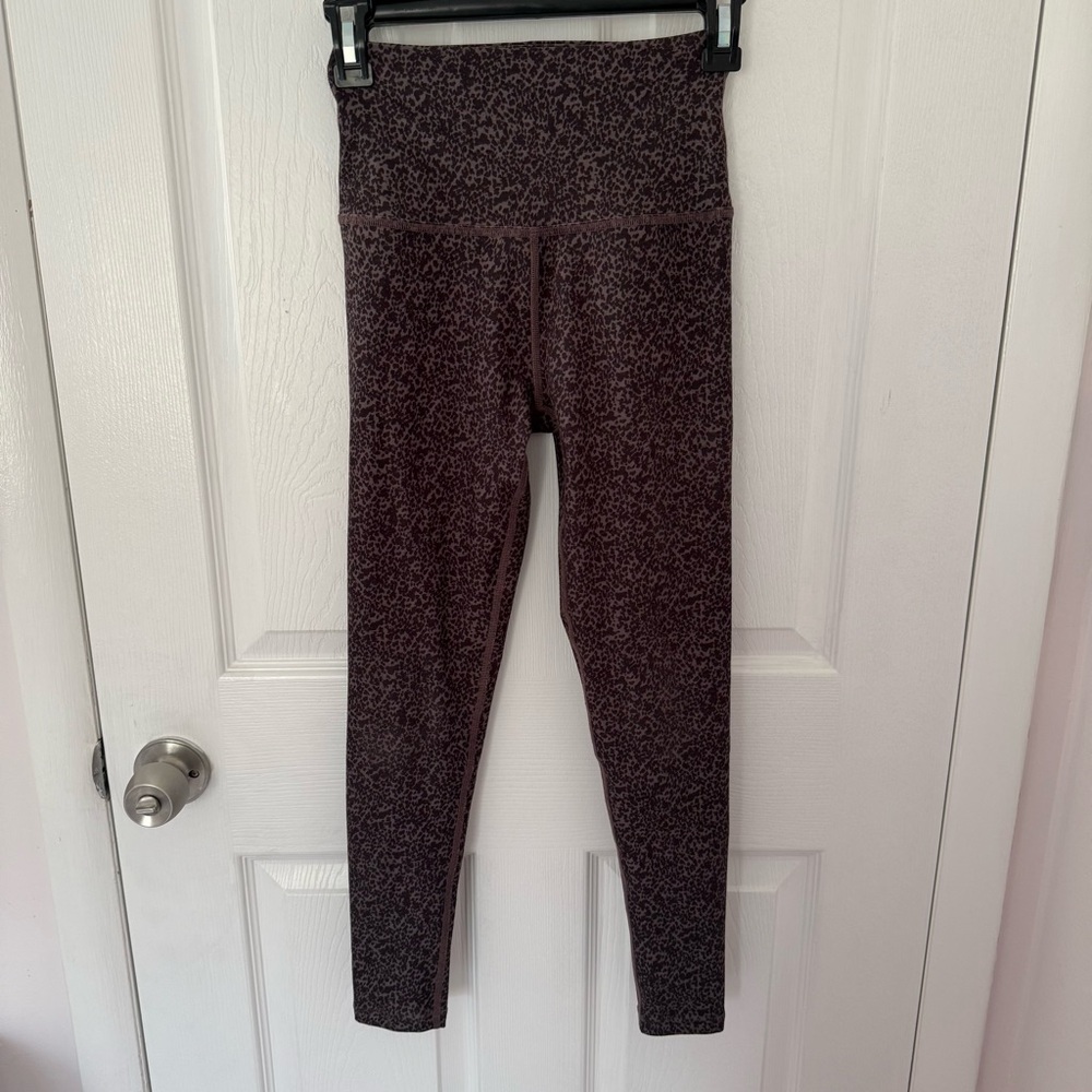 Beyond Yoga x Barre3 Animal Print Brown Leggings Size Small